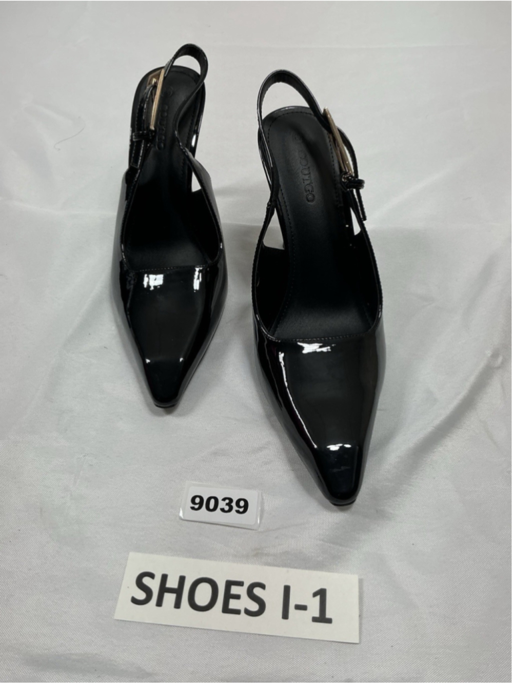 Womans New Coutgo Sling Back Pumps Black Size 8.5 Stiletto Heel